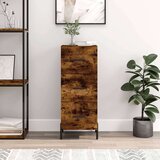 vidaXL Komoda dimljeni hrast 34,5x34x90 cm inženirski les | Shoptok.si