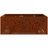  Kamin Smeđa 80 x 80 x 30 cm Čelik otporan na vremenske uvjete | shoptok.hr