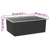  Ročno izdelano kuhinjsko pomivalno korito nerjaveče jeklo, (21670656) | Shoptok.si