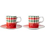 Bialetti Set 2 Tassen inkl. Untertassen Tricolore Cijene