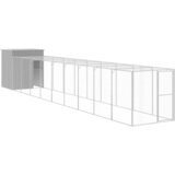  Kavez za kokoši s igralištem svjetlosivi 165x1067x181cm čelični | Shoptok.si