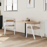  Trpezarijske stolice 2 kom. Čvrsto drvo od gume Bijelo | shoptok.hr