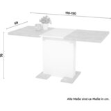 Mömax Raztegljiva Miza Britt, Ca. 110-150x69 Cm | Shoptok.si