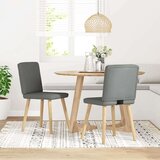  Jedilni stoli 2 kosa temno sivo blago | Shoptok.si
