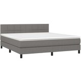  Box spring s madracem LED tamnosivi 180x200 cm tkanina | shoptok.hr