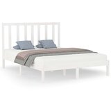  Posteljni okvir bel iz trdnega lesa 160x200 cm, (20645408) | Shoptok.si