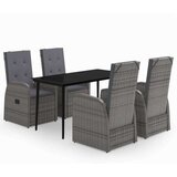  5-dijelni vrtni blagovaonski set s jastucima sivi | shoptok.hr