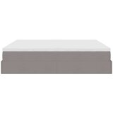 vidaXL Otomanski posteljni okvir z vzmetnico taupe 160x200 cm blago | Shoptok.si
