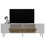 Hanah home tv polica Dekol2 white sapphire oak silver