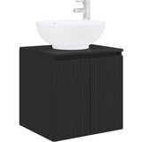 vidaXL Umivalnik s pritrditev na steno Črna 49,5 x 44,5 x 65 cm, (5000246246) | Shoptok.si