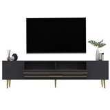 Hanah home TV komoda Dekolp2, 150x48.2x35 cm, antracit-zlatna | Eponuda.ba