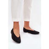 Boto Classic Ballet Flats Made Of Eco Suede Black Osallin | Shoptok.si