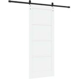  Klizna vrata Bijela i crna 83 x 202 cm Masivna borovina | Eponuda.com