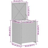  Kutija za jastučiće Svijetlo siva 55 x 55 x 69 cm poliratan | shoptok.hr