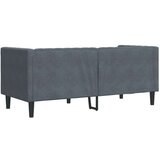 vidaXL Kavč chesterfield z vzglavniki dvosed temno siv žamet | Shoptok.si