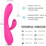 Sex HD Muses - punjivi, vodootporni grijaći vibrator (ružičasti) | shoptok.hr