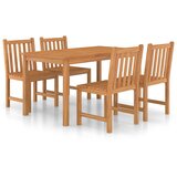  Vrtni blagovaonski set od 5 dijelova 140 x 80 cm masivno tikovino drvo | shoptok.hr