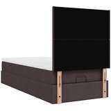  Otomanski krevet s madracem i LED tamnosmeđi 90x200 cm tkanine Smeđa 90 x 200 cm | shoptok.hr