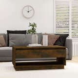 vidaXL Klubska mizica dimljeni hrast 102,5x55x44 cm iverna plošča | Shoptok.si