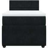 vidaXL Box spring postelja z vzmetnico črna 100x200 cm žamet, (21307424) | Shoptok.si