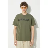 Engineered Garments Pamučna majica Printed Cross Crew Neck T-shirt za muškarce, boja: zelena, s uzorkom, OR424.NP121