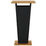  3-dijelni vrtni barski set od poliratana s jastucima crni Crna 60 cm table length | shoptok.hr