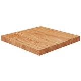 vidaXL Kvadratna mizna plošča svetlo rjava 50x50x4 cm trdna hrastovina Cene