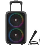 AVIZAR Bluetooth zvočnik prenosni 41×26cm svetleč 2x zvočnika 5W z mikrofonom, Črna, (5000250568) | Shoptok.si