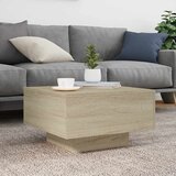  Stolić za kavu boja hrasta 55x55x31 cm od konstruiranog drva | shoptok.hr