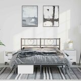  Metalni okvir za krevet s uzglavljem crni 150x200 cm | shoptok.hr