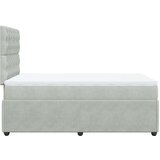 vidaXL Krevet s oprugama i madracem svjetlosivi 120x190 cm baršunasti | shoptok.hr