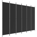 Sobna Paravan 6-delni črn 300x220 cm blago, (20594935) | Shoptok.si