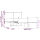  Metalni okvir kreveta bez madraca smeđi hrast 120x200 cm | shoptok.hr