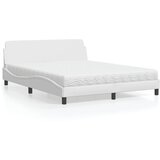 The Living Store Postelja z vzmetnico bela 160x200 cm umetno usnje - Postelja, (21610172) | Shoptok.si