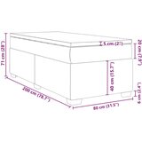 vidaXL Box spring postelja z vzmetnico temno modra 80x200 cm žamet | Shoptok.si