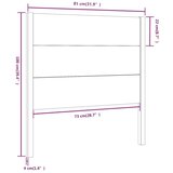  Uzglavlje 81 x 4 x 100 cm od masivne borovine | shoptok.hr
