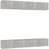 TV ormarići 4 kom boja betona 100x30x30 cm konstruirano drvo | shoptok.hr