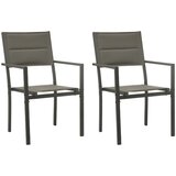 Maison Chic Vrtni stoli - Stol za vrt 2 kosa blago in jeklo sive in antracitne barve JS1183, (21878438) | Shoptok.si