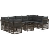 vidaXL Vrtna sedežna garnitura 10 pcs Siva poli ratan, (5000270449) | Shoptok.si