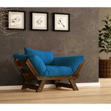 Hanah home vrtna sofa s jednim sjedištem i jastukom, boja oraha i plave boje Cijene
