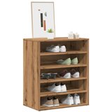 vidaXL Omarica za čevlje artisan hrast 60x35x70 cm inženirski les Cene