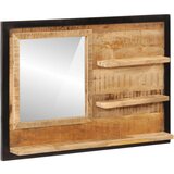 vidaXL Ogledalo s policama 80x8x55 cm od stakla i masivnog drva manga | shoptok.hr