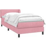 Box spring krevet s madracem ružičasti 80 x 220 cm baršunasti | shoptok.hr