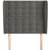  Uzglavlje s ušima tamnosivo 83 x 23 x 118/128 cm baršunasto | shoptok.hr