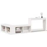 Maison Chic Nočna omarica - Nočna miza z mizo bela 45x39x57 cm trdna borovina, (21687206) | Shoptok.si