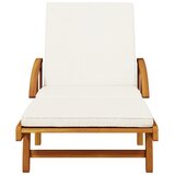  Ležaljke za sunčanje s jastucima 2 kom 200x68x83cm drvo bagrema | shoptok.hr