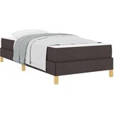  Postelja z vzmetnico Rjava 80 x 200 cm Tkanina & Inženirski les | Shoptok.si