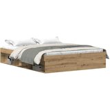 Maison Chic Posteljni Okvir - Dvoposteljna postelja brez vzmetnice artisian hrast 150x200 cm, (22081903) | Shoptok.si