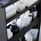 YAMAZAKI Mat črna jeklena kopalniška polica 48x80,5 cm Tower – | Shoptok.si