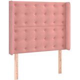 Krevet box spring s madracem LED ružičasti 90x190 cm baršunasti | Eponuda.ba